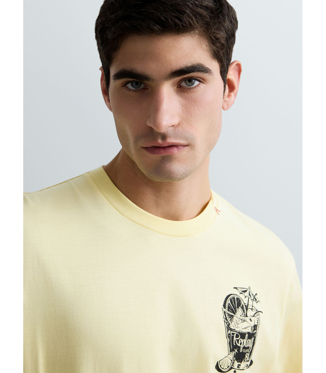 ベーシックジャージーカクテルプリント Tシャツ 詳細画像 ペールイエロー 7